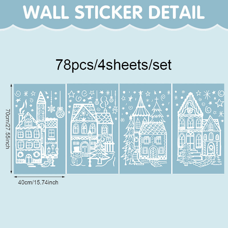 ❄️ Christmas Village Window Decals – A Touch of Holiday Magic for Bare Glass