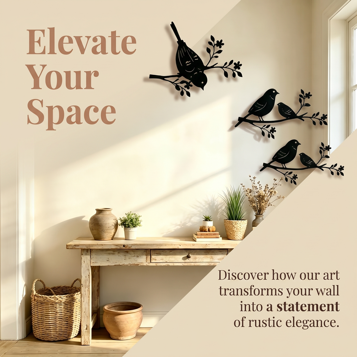 ✨ Metal Bird Wall Decor Set of 3--nature-inspired accents for indoor and outdoor walls