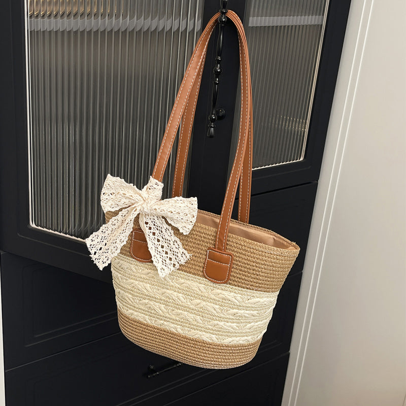 ☀️Timeless summer elegance, naturally woven--Boho Handwoven Summer Tote🌊
