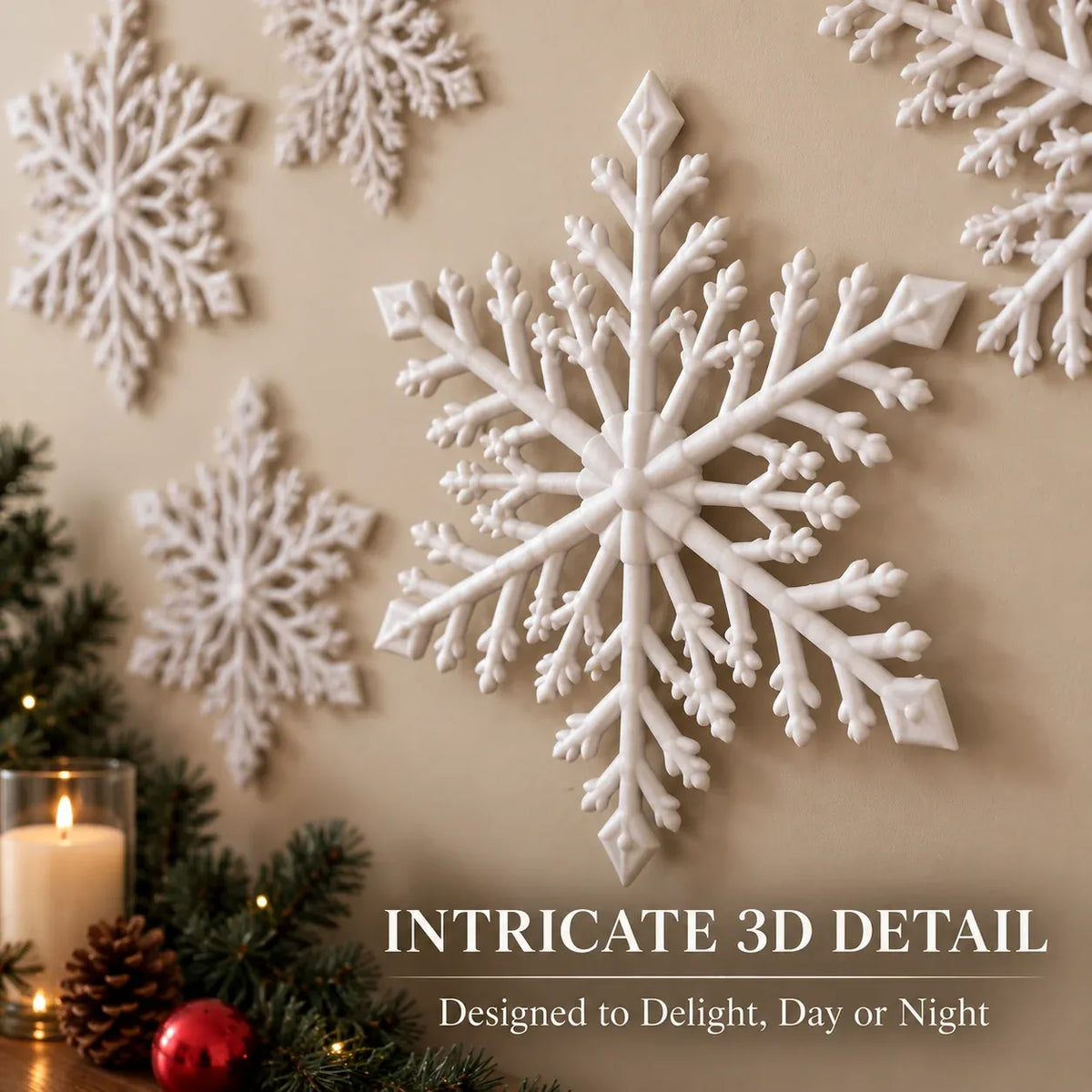 ❄️✨ LED Snowflake Wall Lights — hang them up, and bring a winter wonderland indoors