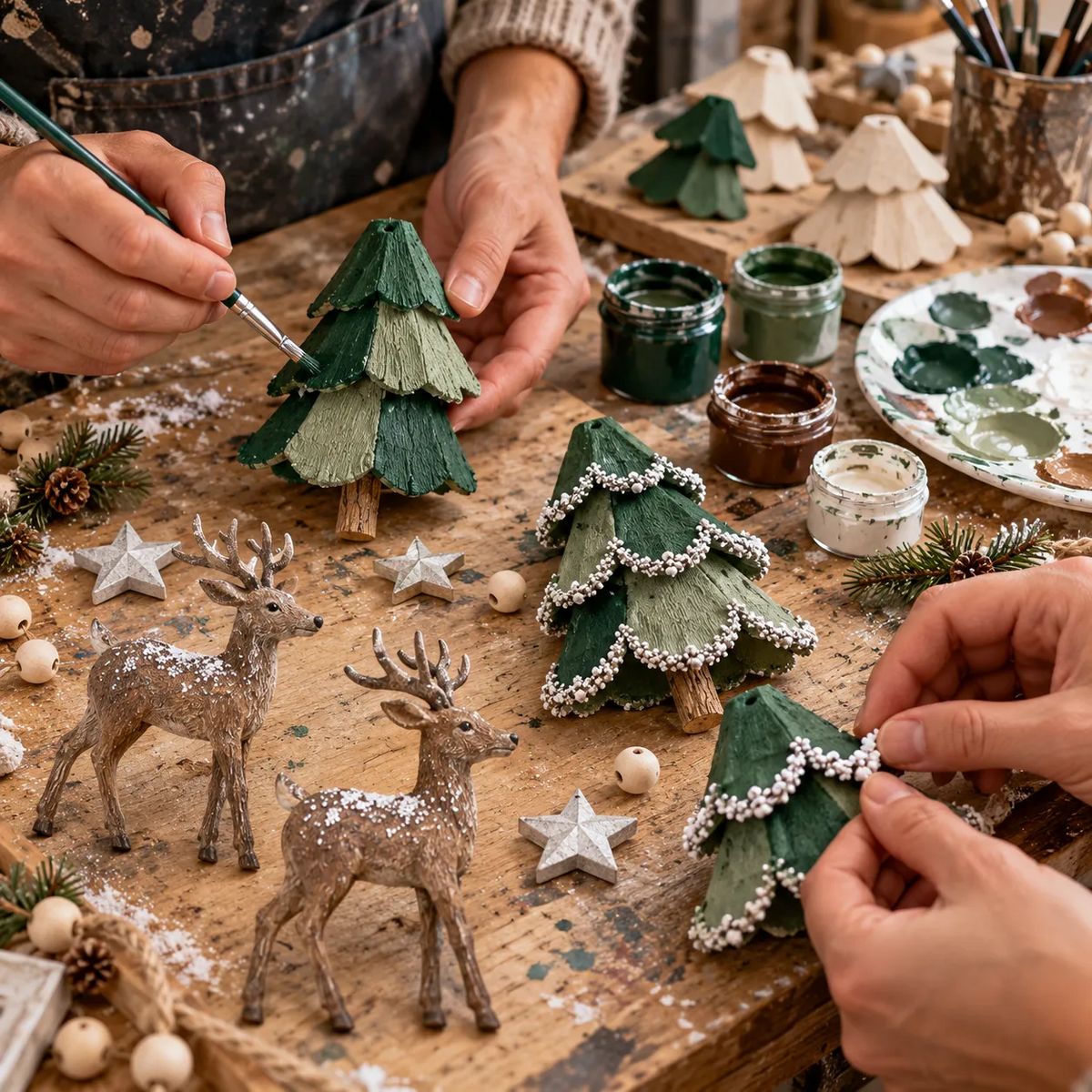 🎄💫Lighted Woodland Christmas Garland