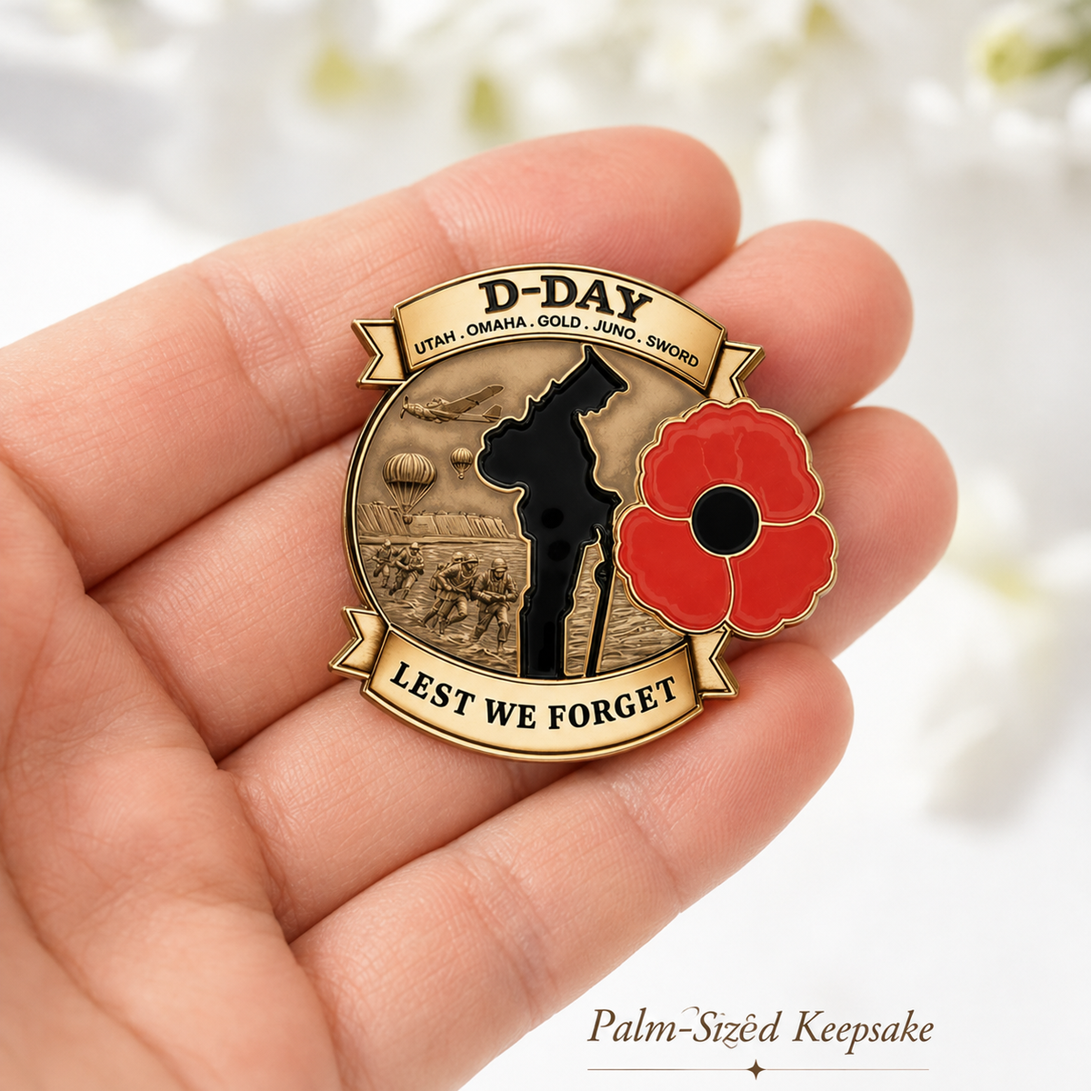 🌸Limited Edition D-DAY 80th Anniversary Commemorative Brooch
