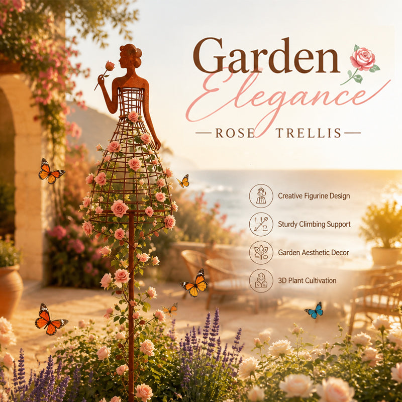 🌹Rust-Style Female Dress Plant Climbing Trellis - Outdoor Garden Decor
