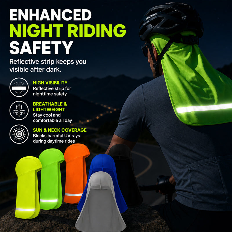 🚴‍♂️ Ultimate Breathable Headwear: Anti-UV Neck Protection with Reflective Strip! 🦺