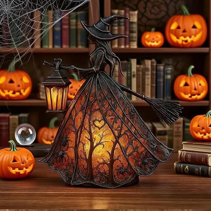 🔮Halloween Ghost Reading Lamp | Spooky & Cozy Tabletop Decor Figurine with Lantern Night Light