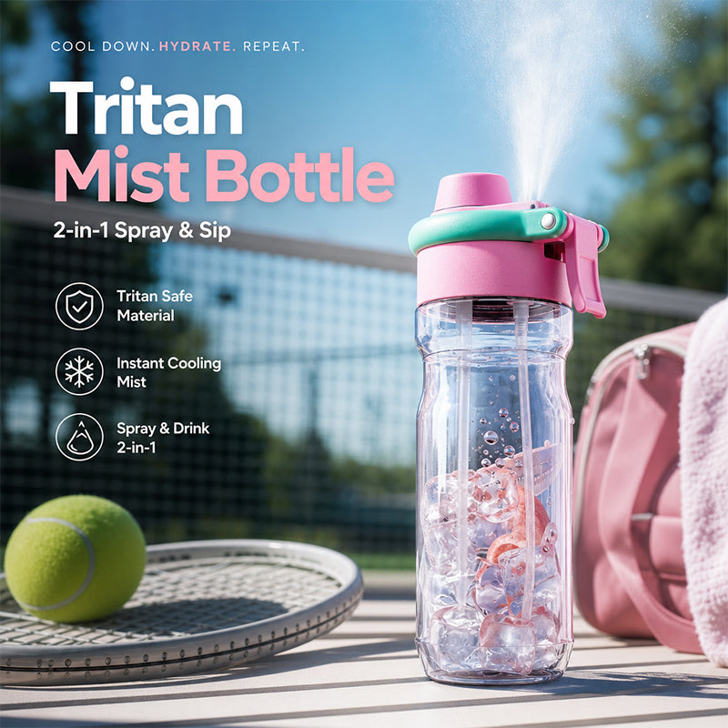 💦Drink. Mist. Repeat🥤2-in-1 Mist & Sip Sports Water Bottle