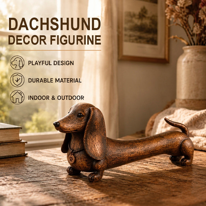 🐶🏡 Dachshund Decor Figurine — vintage warmth and quiet companionship for your shelves