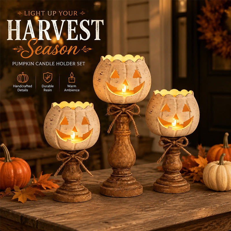 🎃🕯️Cute Halloween Pumpkin Candle Holder – Cozy Autumn Glow & Festive Charm! ✨