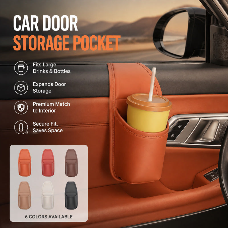 🚗 Multi-Functional Car Door Pocket — Expand Storage & Keep Drinks Secure on Every Drive! ✨🥤