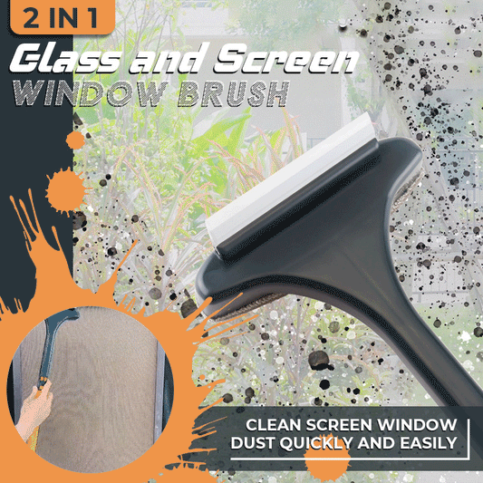 ✨Shiny Windows and Screens in Half the Time! 🪟2 in 1 Glass and Screen Window Brush