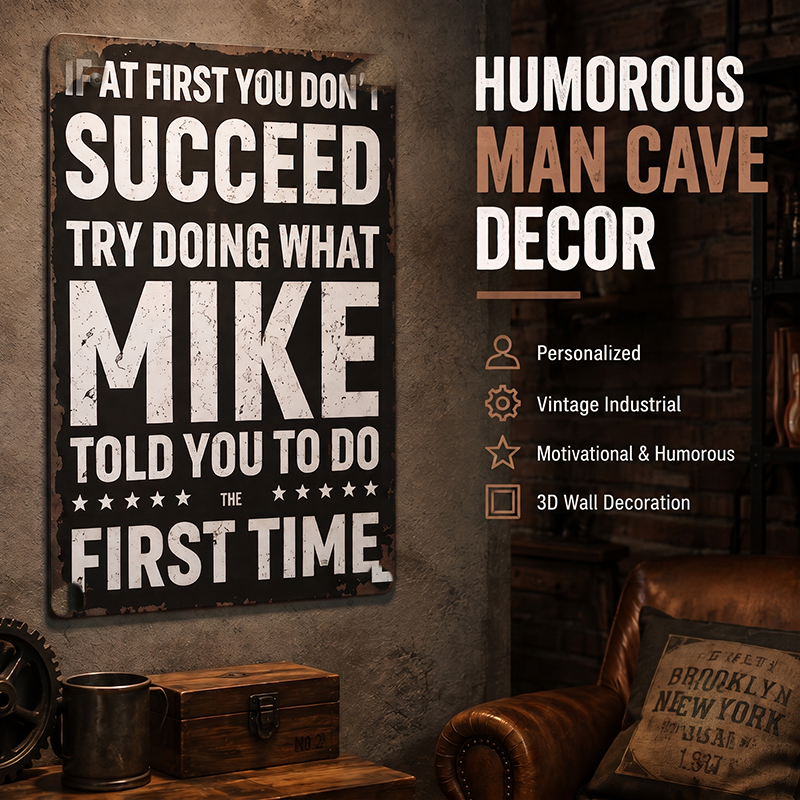 😄 Vintage Witty Metal Wall Sign — Instant Humour & Personality for Your Office or Garage! ✨🛠️