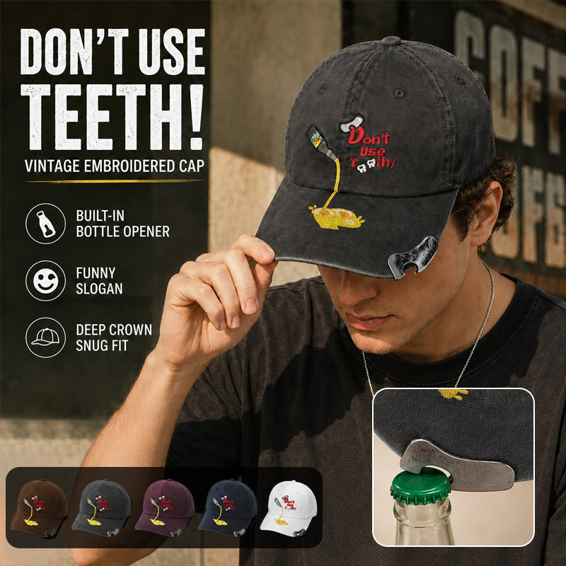 🧢 🍺Adjustable Outdoor Sun Hat-Built--In Bottle Opener Baseball Cap