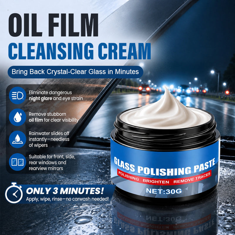 🚗💨 Clear Glass in Minutes — Oil Film Remover & Glass Polishing Paste