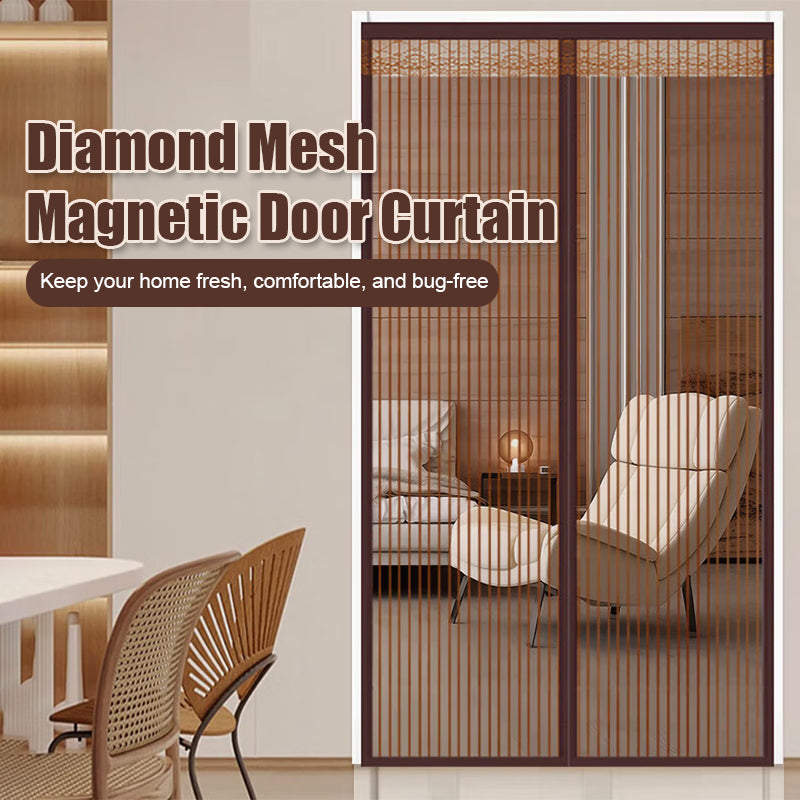 🦟 Keep pests out—installs in 2 minutes! The magnetic mesh door curtain! 🚪 Walk right in—it closes automatically! ✨