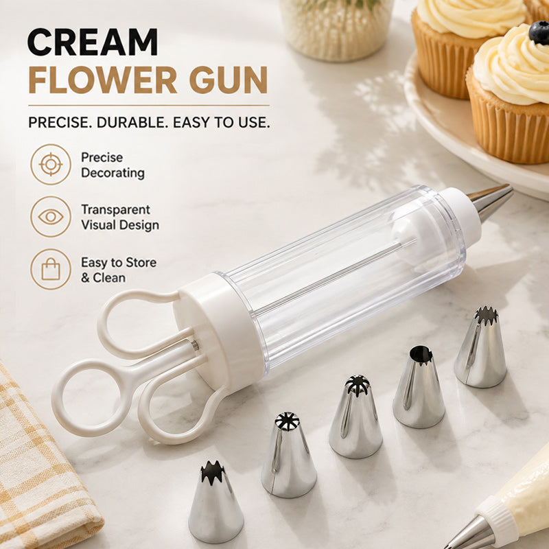 🍰🎂 Cream Piping Gun — add neat swirls and beautiful details to your bakes with ease