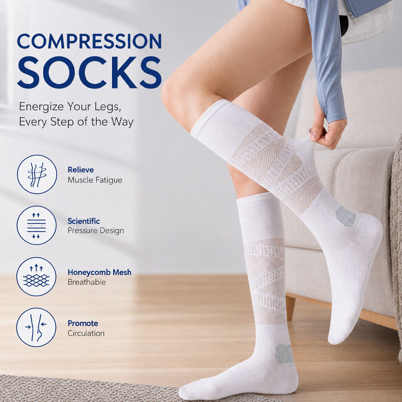 🦵Say Goodbye to Heavy, Swollen Legs After a Long Day!--Compression Calf Socks