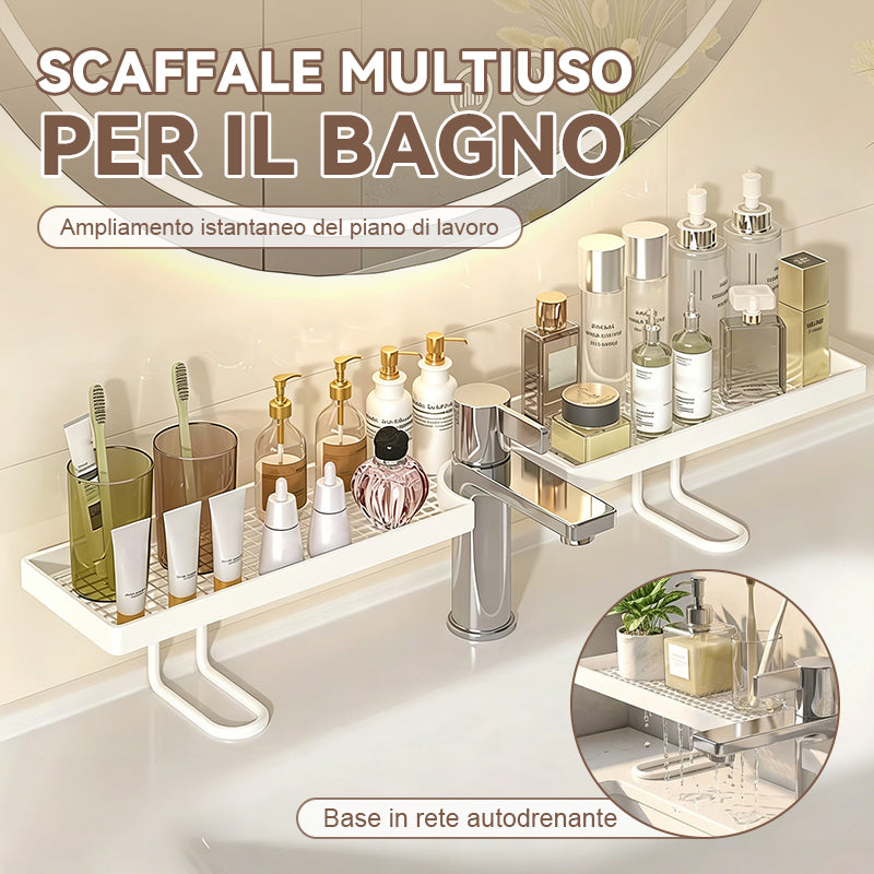 🚿Order and elegance on your sink✨Multifunctional metal container for the bathroom