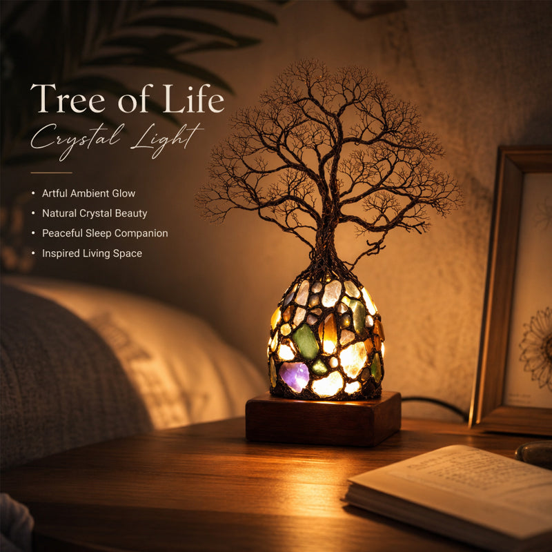 ✨ Bring Positive Energy & Peace Into Your Home With This Stunning Crystal Tree Lamp