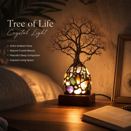 ✨ Bring Positive Energy & Peace Into Your Home With This Stunning Crystal Tree Lamp