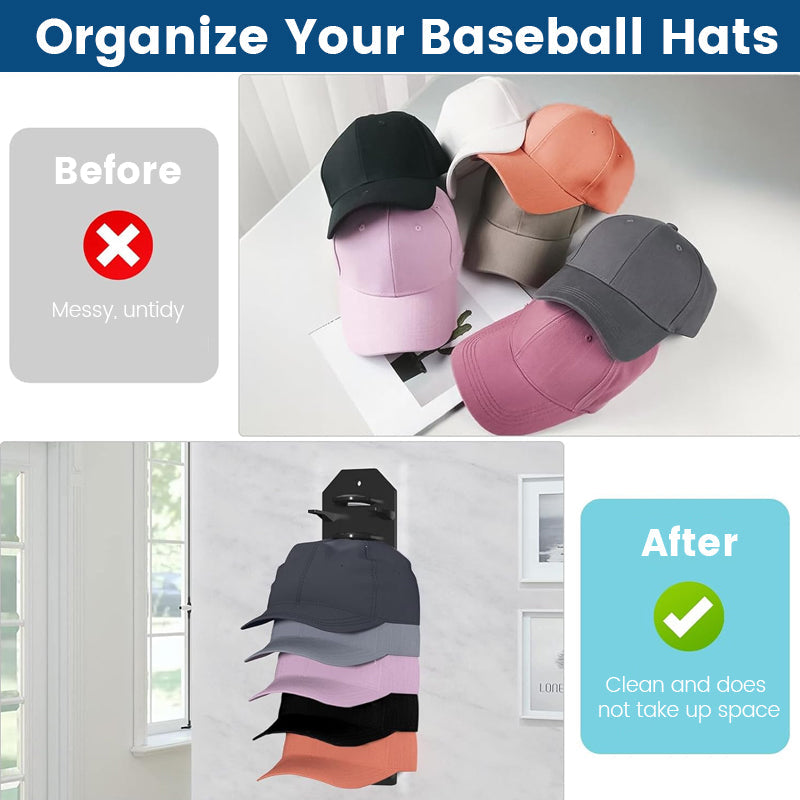 🧢 Hat Wall Storage Rack — Heavy-Duty Adhesive & Space-Saving Design! 🧢✨