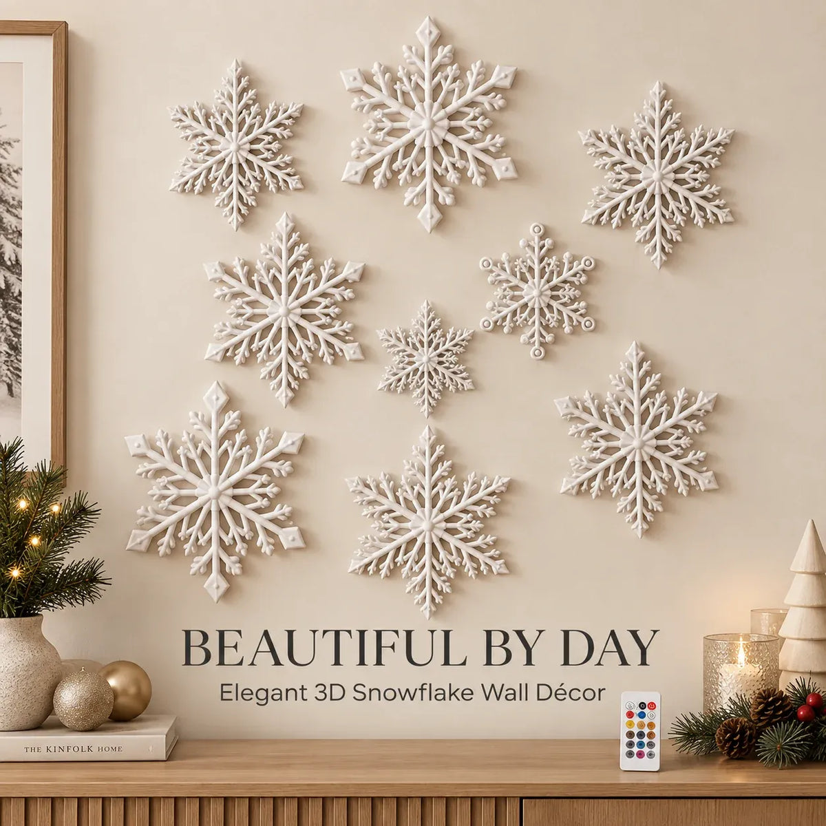 ❄️✨ LED Snowflake Wall Lights — hang them up, and bring a winter wonderland indoors
