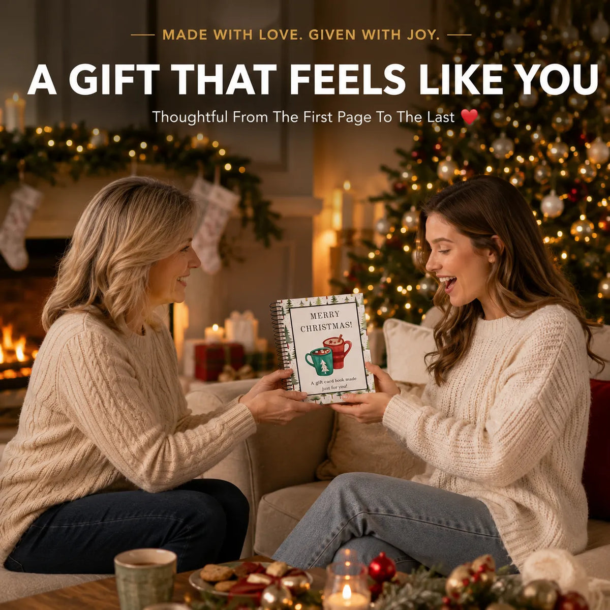 🎄📖 12-Page Gift Card Album-Turn Gift Cards Into a Christmas Surprise Experience