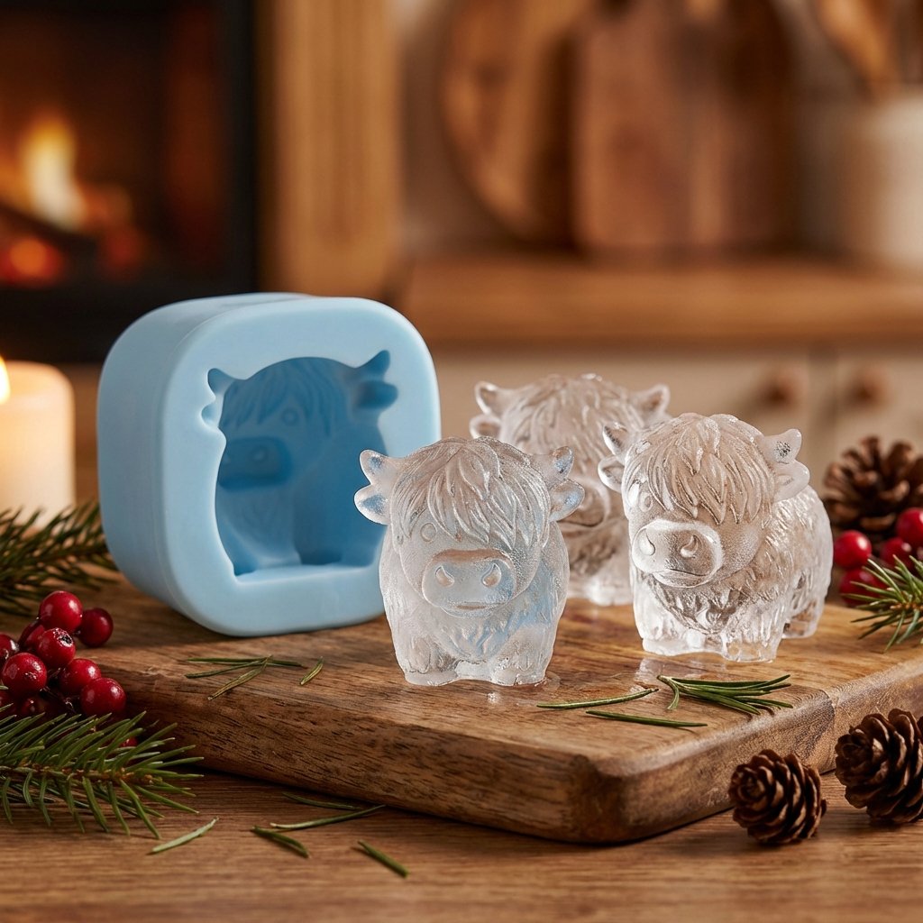 🎁Buy 1 Get 1 Free🐮Meet your new favourite drinking buddy! -- Mini Highland Cow Ice Cube Mold