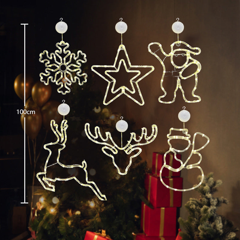 ✨❄️Christmas LED Suction Cup Window Lights – Cordless & Damage-Free Holiday Glow