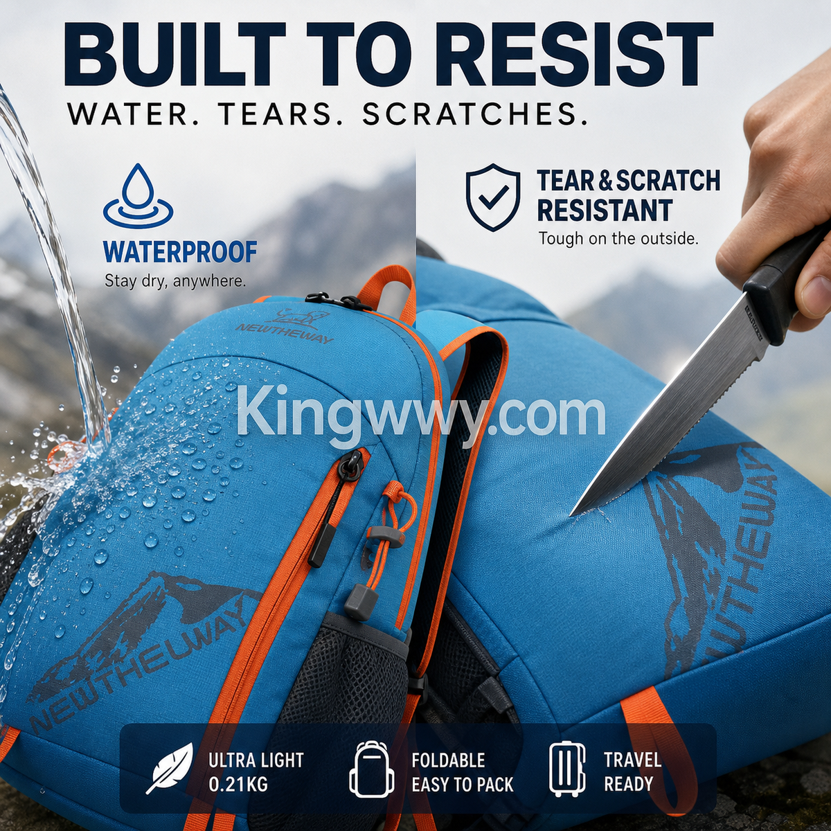 🎒🥚 Foldable Waterproof Hiking Backpack — folds down to egg‑size, travel light