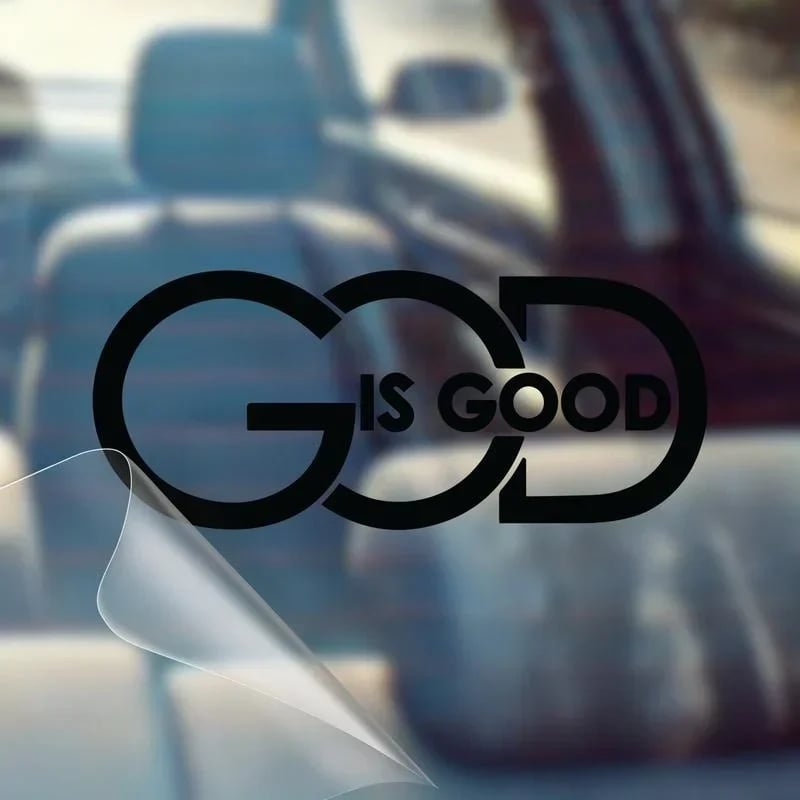 🙏 “God Is Good” Christian Car Decal – Four words. One truth🎁