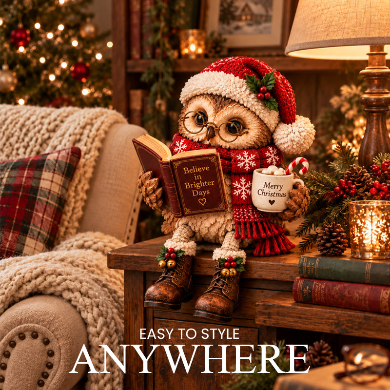 🦉 Reading Owl Figurine – A Tiny Bookworm Buddy with Big Heart Energy✨