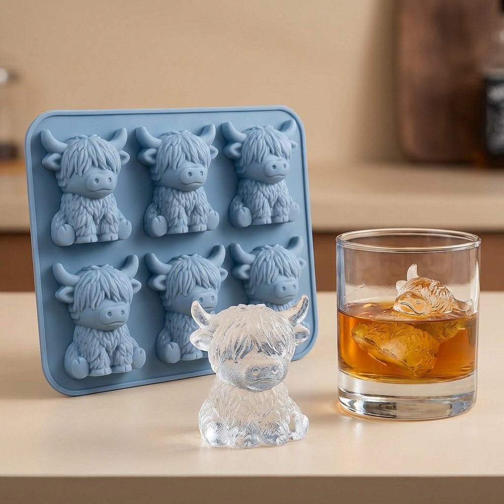 🎁Buy 1 Get 1 Free🐮Meet your new favourite drinking buddy! -- Mini Highland Cow Ice Cube Mold