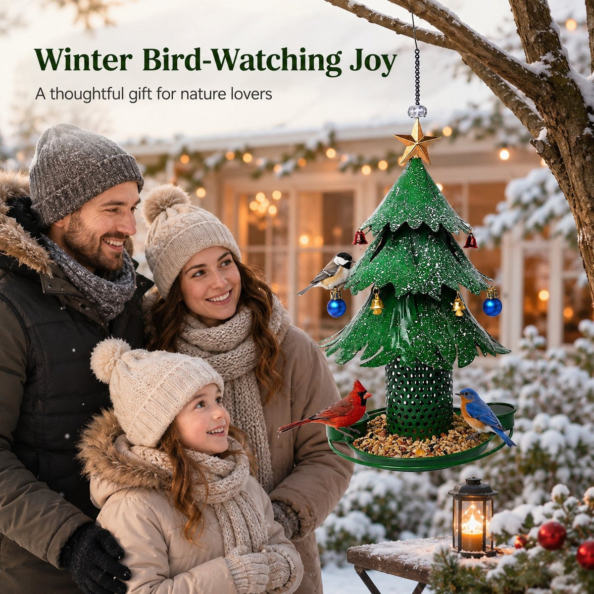 🎄 Christmas Tree Bird Feeder — Bring Magical Winter Wildlife to Your Window! ✨🕊️