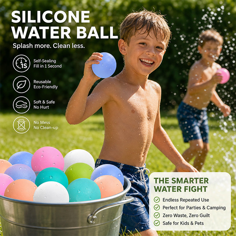 💦Dunk, Throw, Repeat🎈 Reusable Self-Sealing Water Balloon
