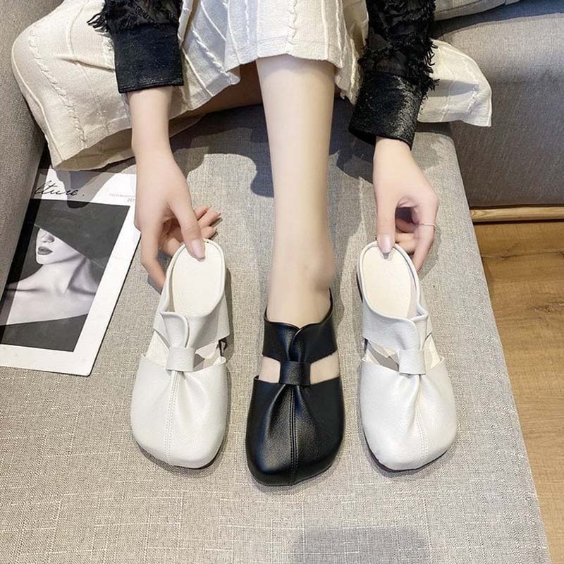 🔥Unmissable offer: 49% discount🔥Women's openwork flat mules