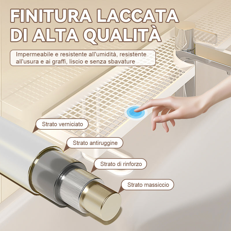 🚿Order and elegance on your sink✨Multifunctional metal container for the bathroom
