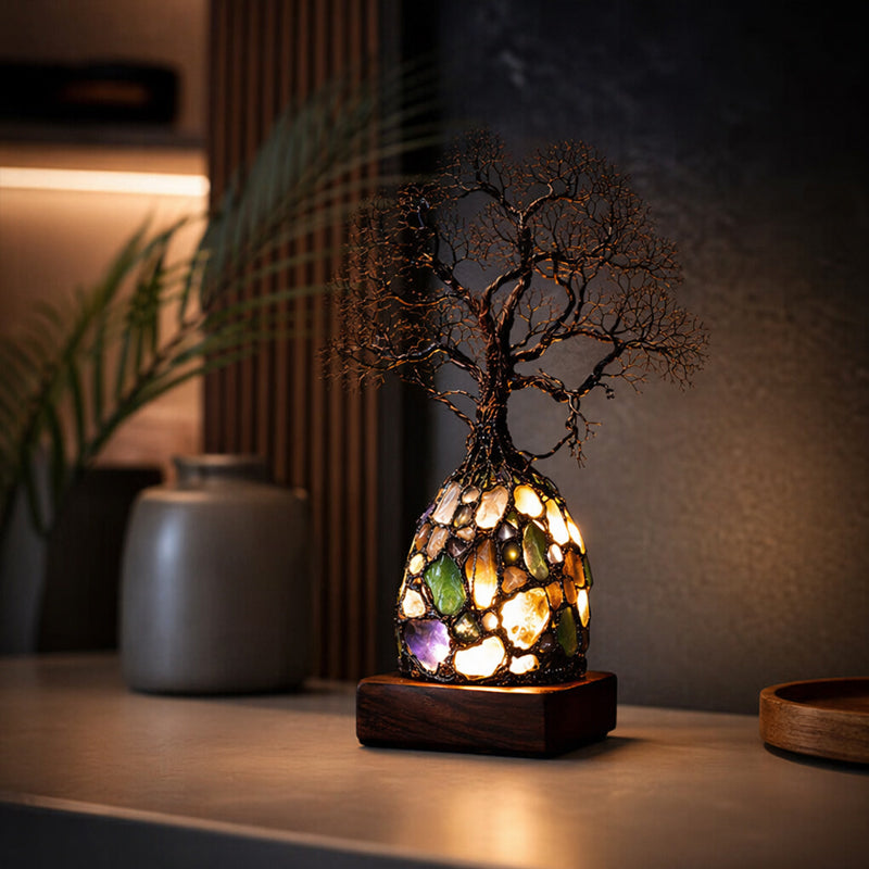 ✨ Bring Positive Energy & Peace Into Your Home With This Stunning Crystal Tree Lamp