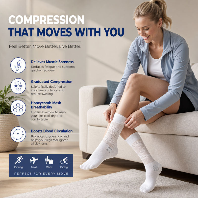 🦵Say Goodbye to Heavy, Swollen Legs After a Long Day!--Compression Calf Socks
