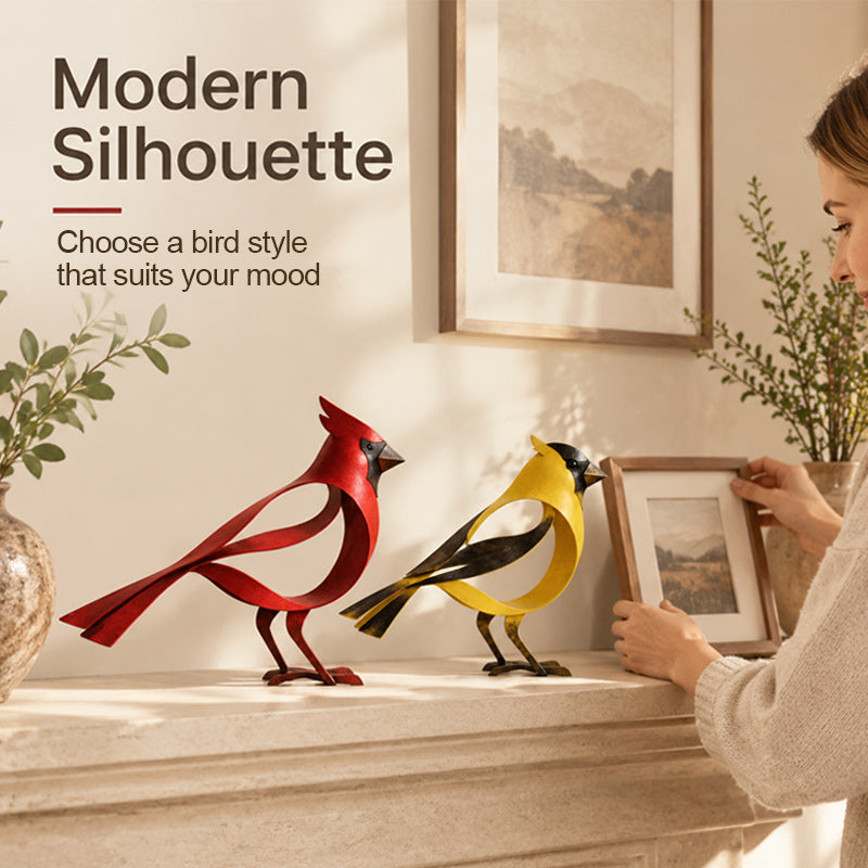 🕊️✨ Metal Bird Sculpture--a flowing silhouette that lifts any corner