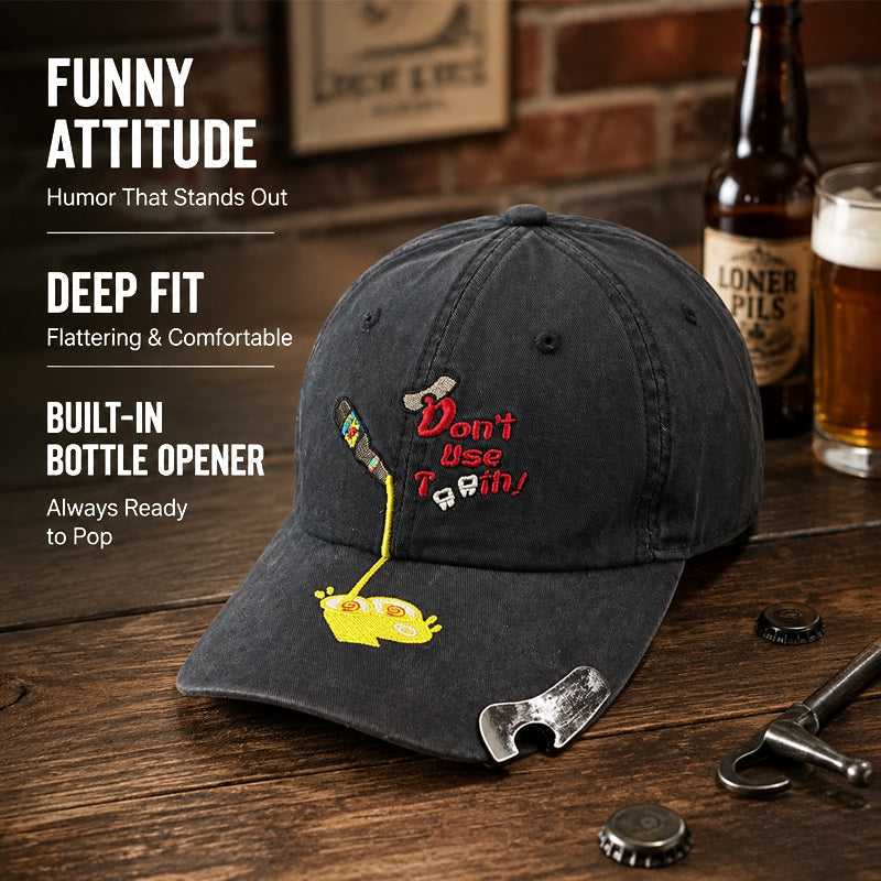 🧢 🍺Adjustable Outdoor Sun Hat-Built--In Bottle Opener Baseball Cap