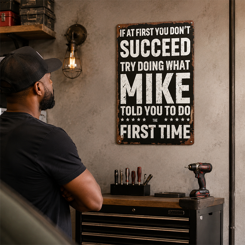 😄 Vintage Witty Metal Wall Sign — Instant Humour & Personality for Your Office or Garage! ✨🛠️