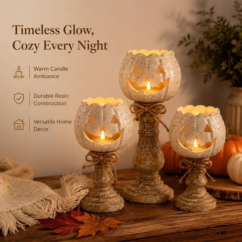 🎃🕯️Cute Halloween Pumpkin Candle Holder – Cozy Autumn Glow & Festive Charm! ✨
