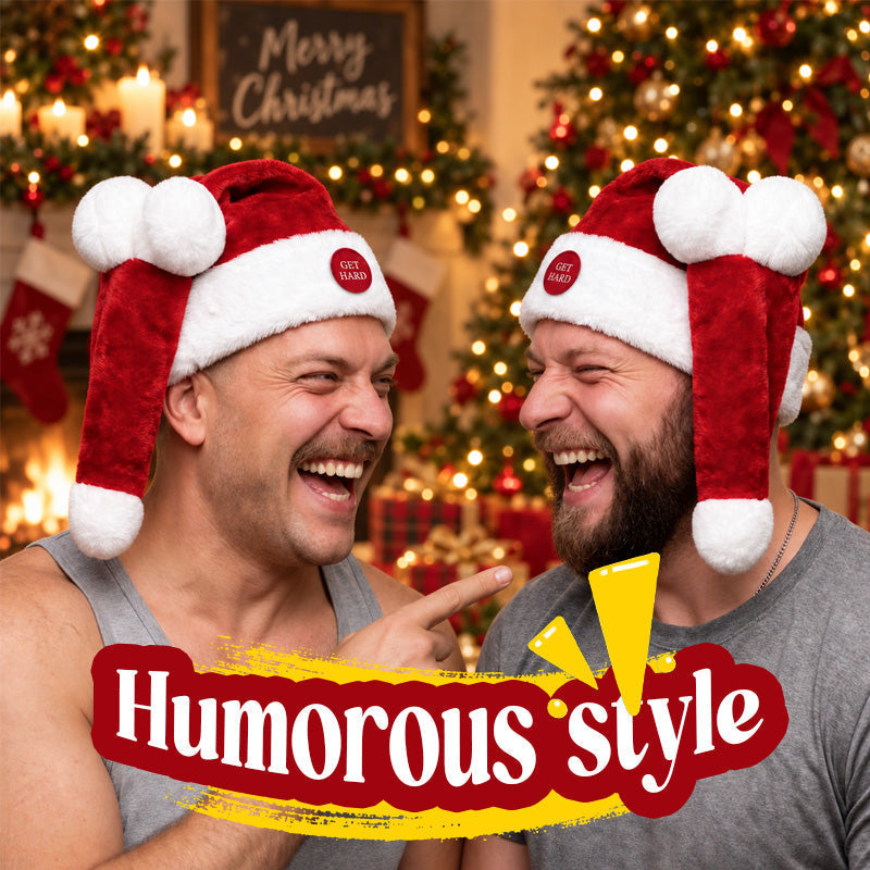 🎅😂 Funny Moving Santa Hat--press the button and watch it move