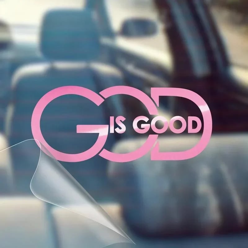 🙏 “God Is Good” Christian Car Decal – Four words. One truth🎁
