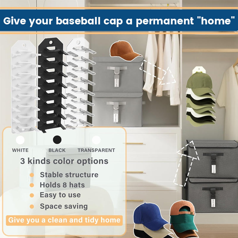 🧢 Hat Wall Storage Rack — Heavy-Duty Adhesive & Space-Saving Design! 🧢✨