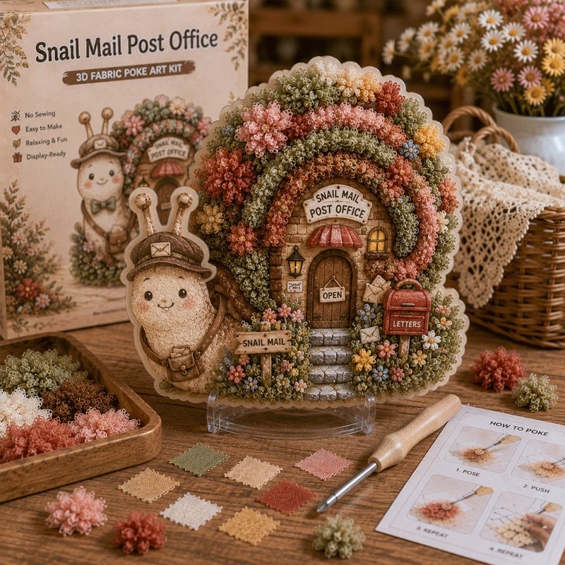 🏡Seamless 3D Textile Art Kit Fairy Village ✨