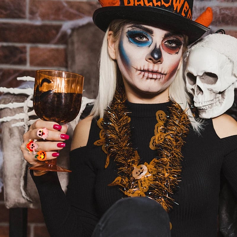 🎁50-Piece Halloween LED Light-Up Ring Set – The Ultimate Glowing Party Treat! 🎃✨