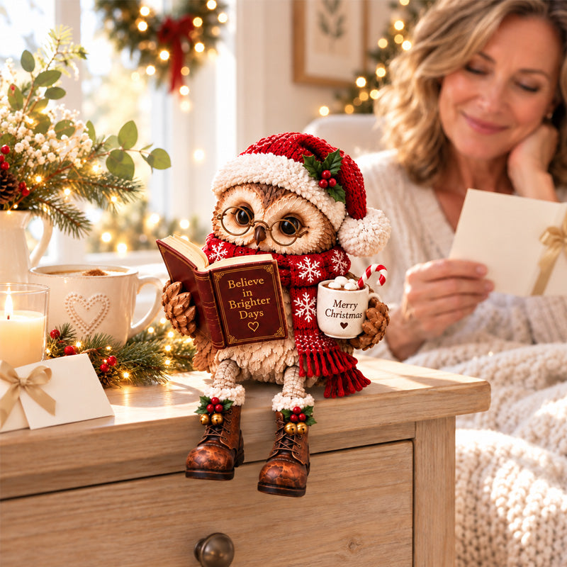 🦉 Reading Owl Figurine – A Tiny Bookworm Buddy with Big Heart Energy✨