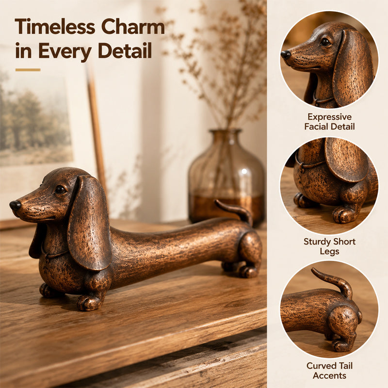 🐶🏡 Dachshund Decor Figurine — vintage warmth and quiet companionship for your shelves