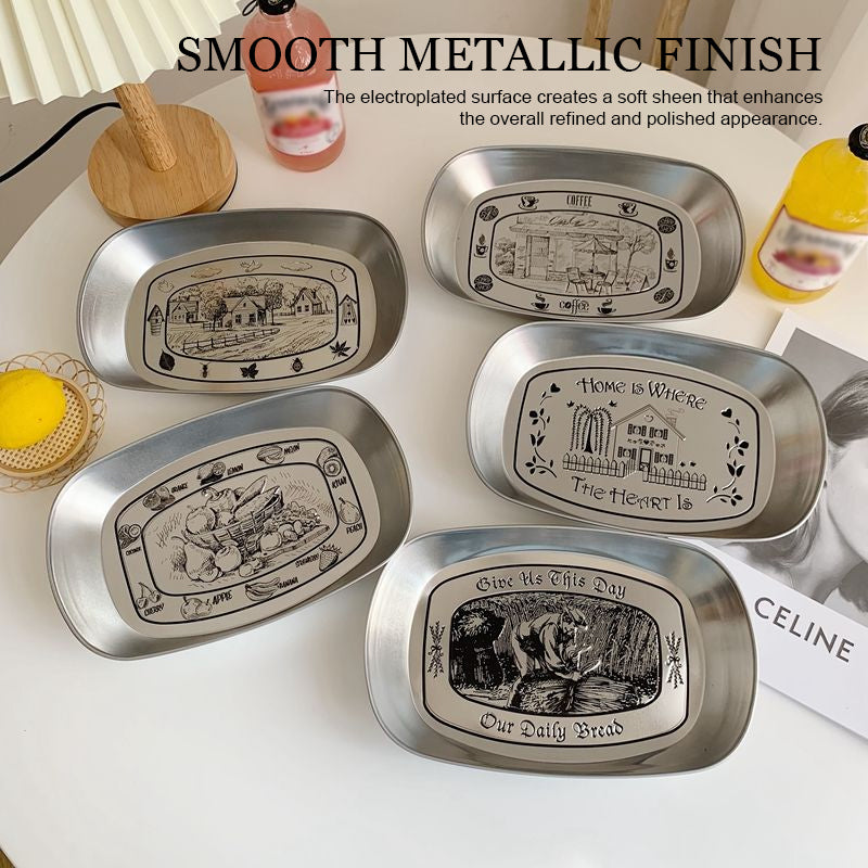 🍽️ Retro-style dinner plat--Upgrade your dinner parties with timeless elegance ✨